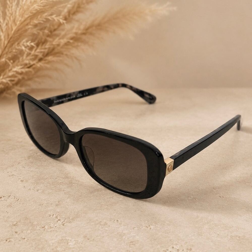 Kate Spade New York Black Rectangle Sunglasses - Picture 3 of 4